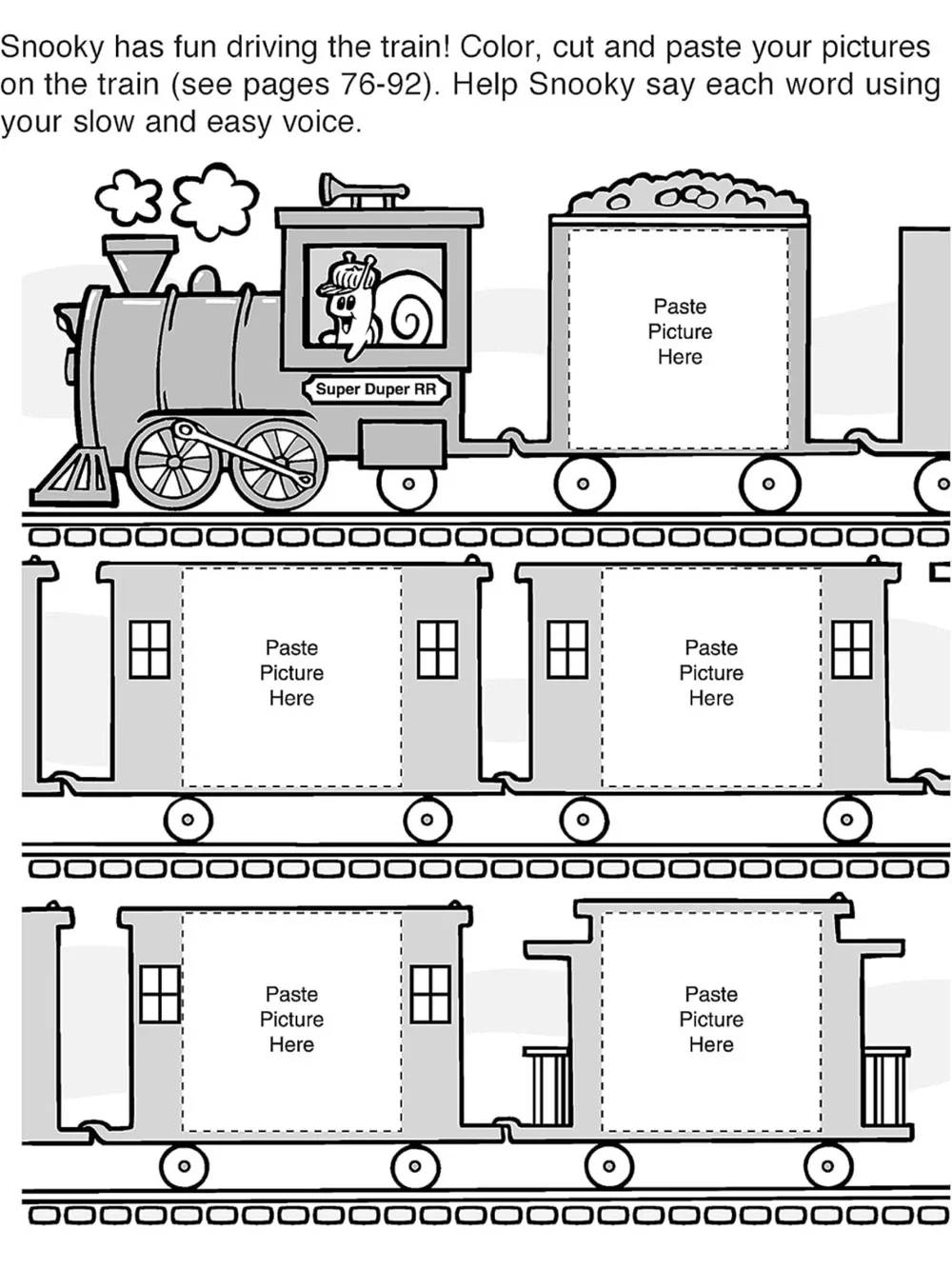 Snooky the Snail's Preschool Fluency Worksheets Super Duper Publications Speech